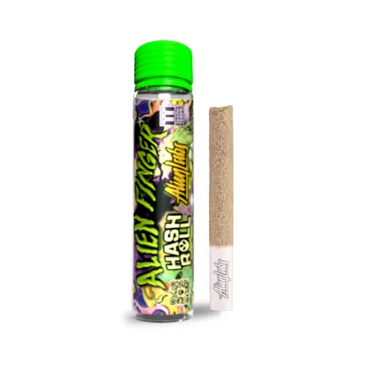 Photograph of product: Brainwash X Brainfreeze X Brainwash Alien Finger Infused Preroll [H]