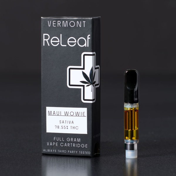 Photograph of product: Vermont ReLeaf | Maui Wowie | Distillate | Cartridge