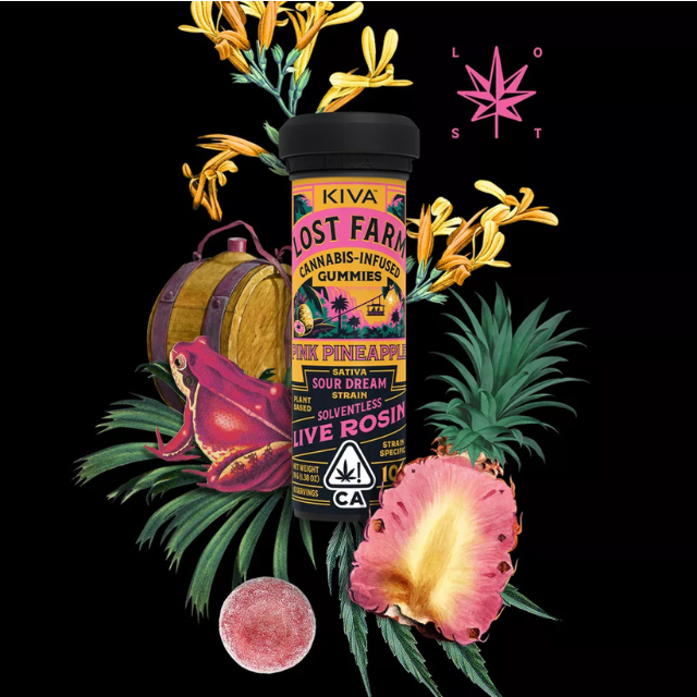 Photograph of product: 10CT- PINK PINEAPPLE- ROSIN- GUMMIES