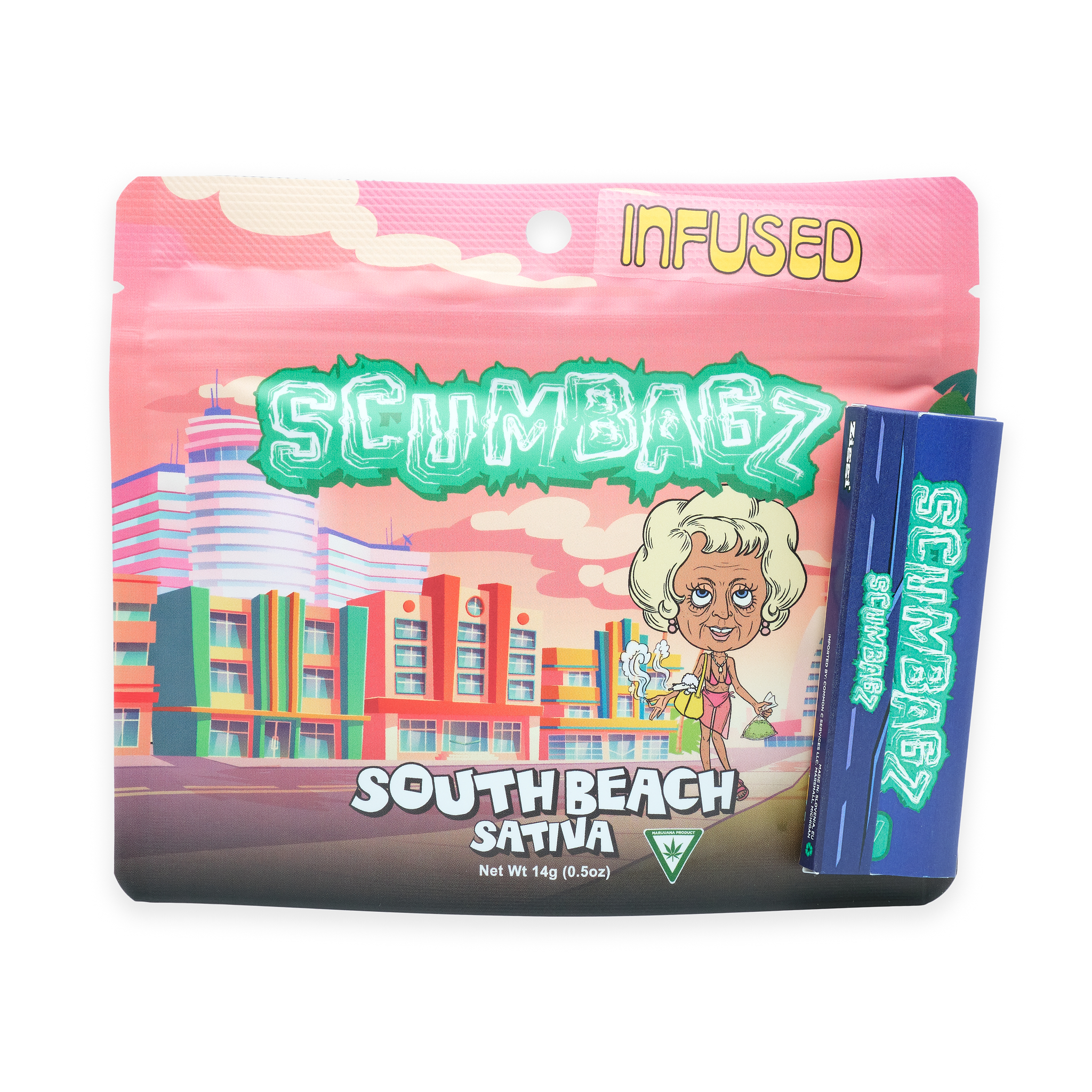 Photograph of product: Scumbagz | South Beach Oui'd Infused Ground Flower | 14g