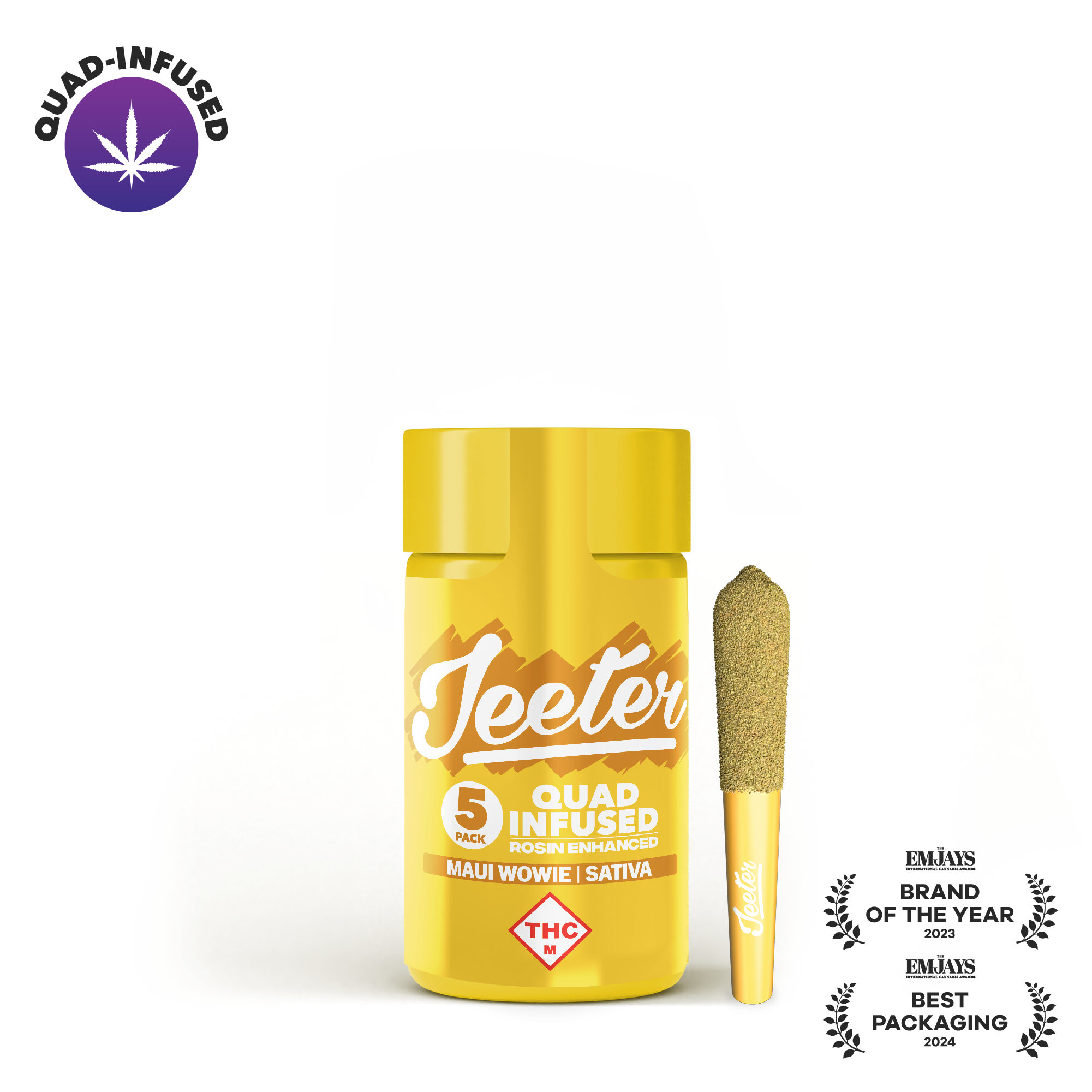 Photograph of product: 0.5g Infused Preroll 5 Pack [2.5g] | Maui Wowie