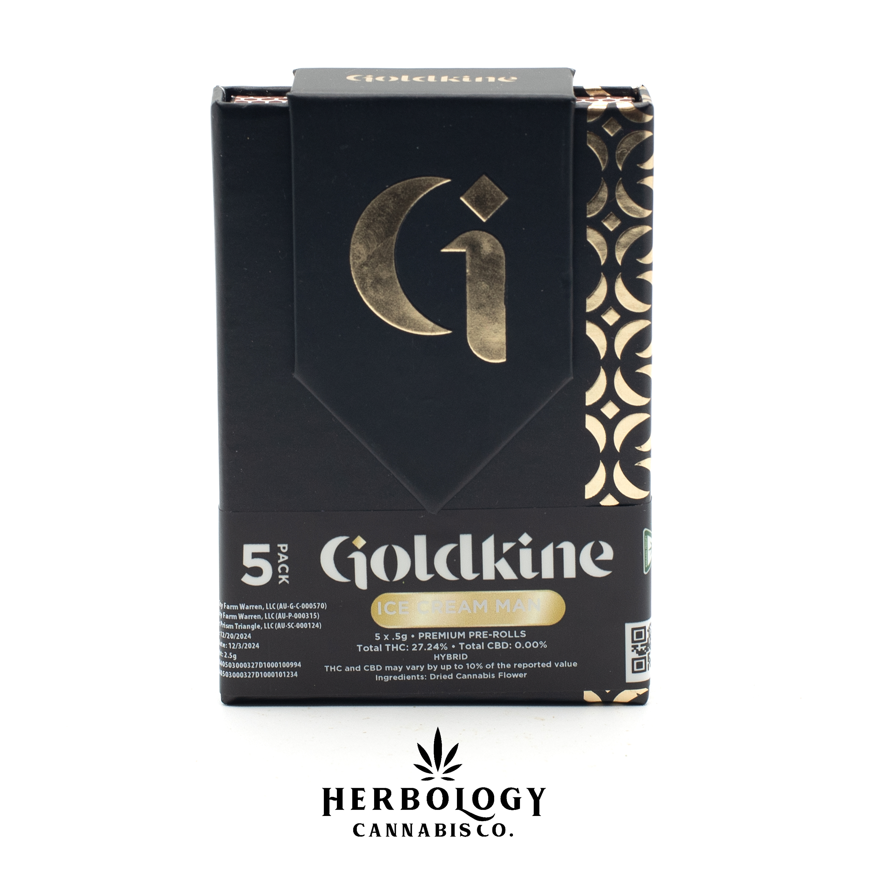 Photograph of product: Goldkine | Pre-Roll 5 Pack | Ice Cream Man | 5 x