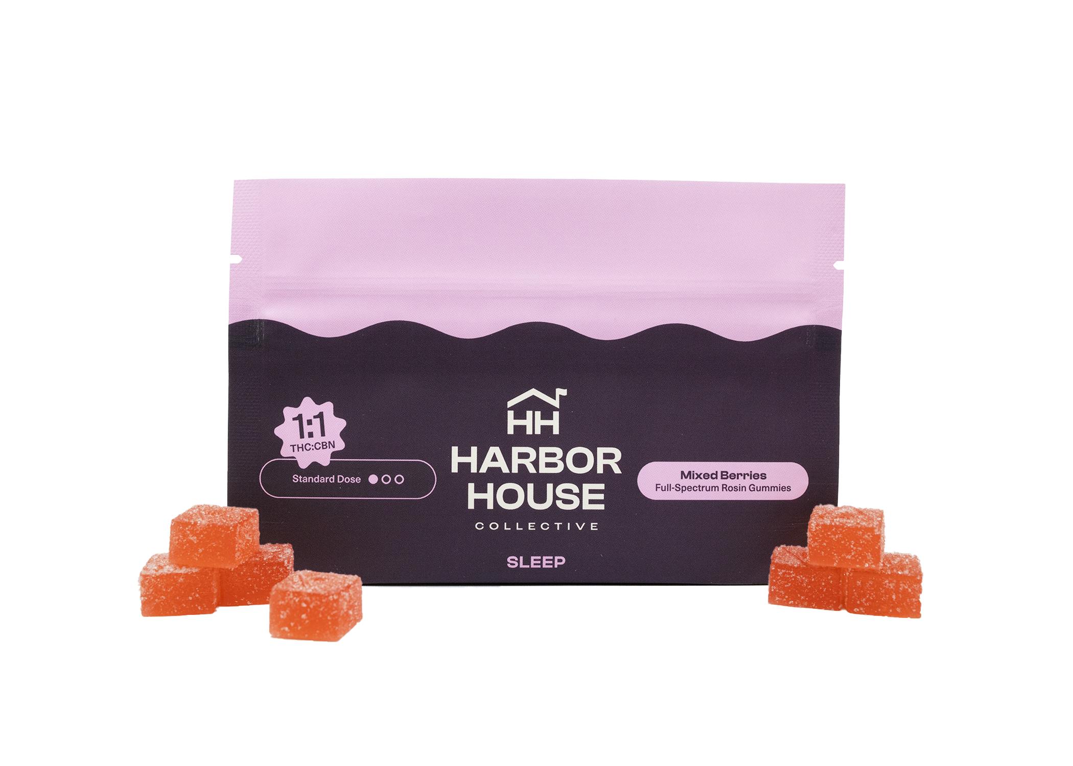 Photograph of product: 1:1 Mixed Berries TH-oui:CBN | Rosin Infused Gummies | 100mg TH-oui 100mg CBN