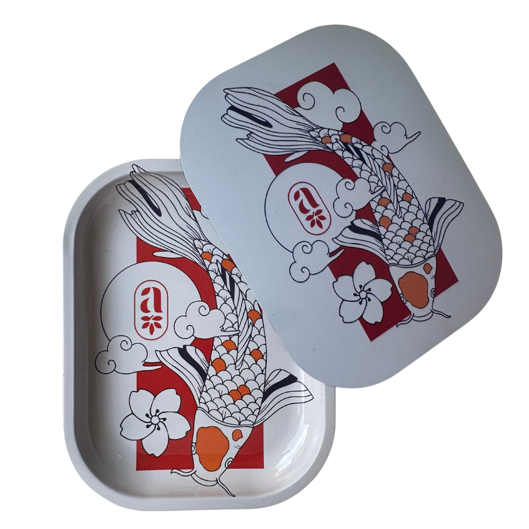 Photograph of product: Alta | Rolling Tray | White Koi Fish