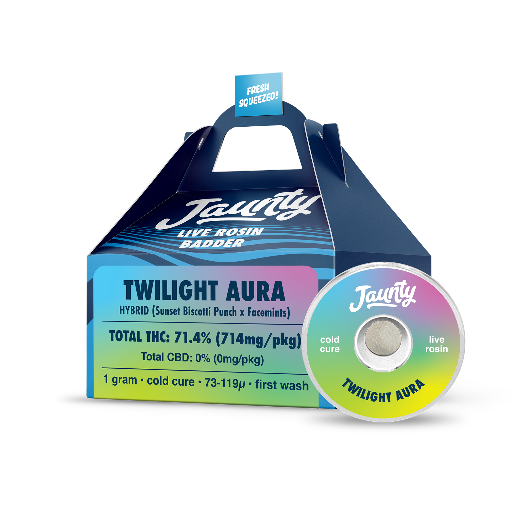 Photograph of Product: Twilight Aura | Live Rosin | Cold Cure | 1g