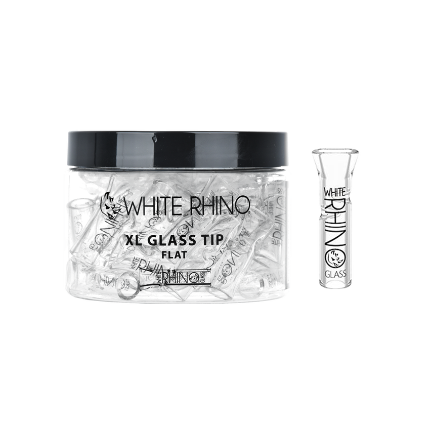 Photograph of product: White Rhino XL Glass Tips | Flat Tip