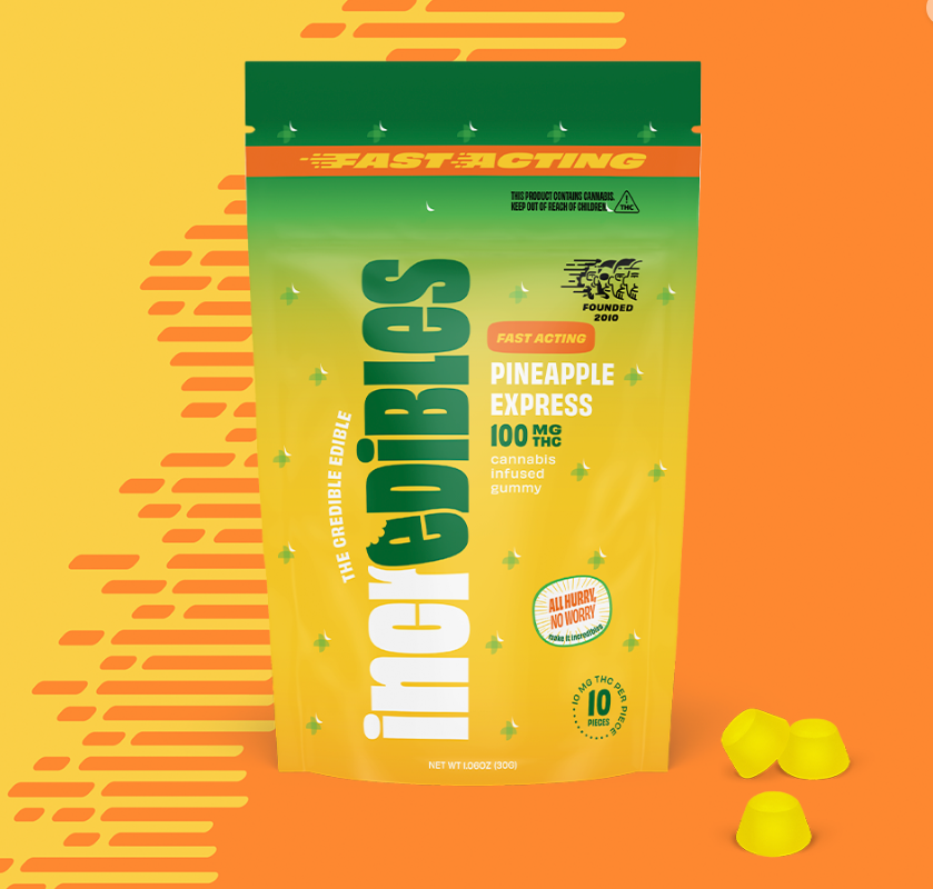 Photograph of product: Incredibles | Pineapple Express | 10mg/10pk Gummies
