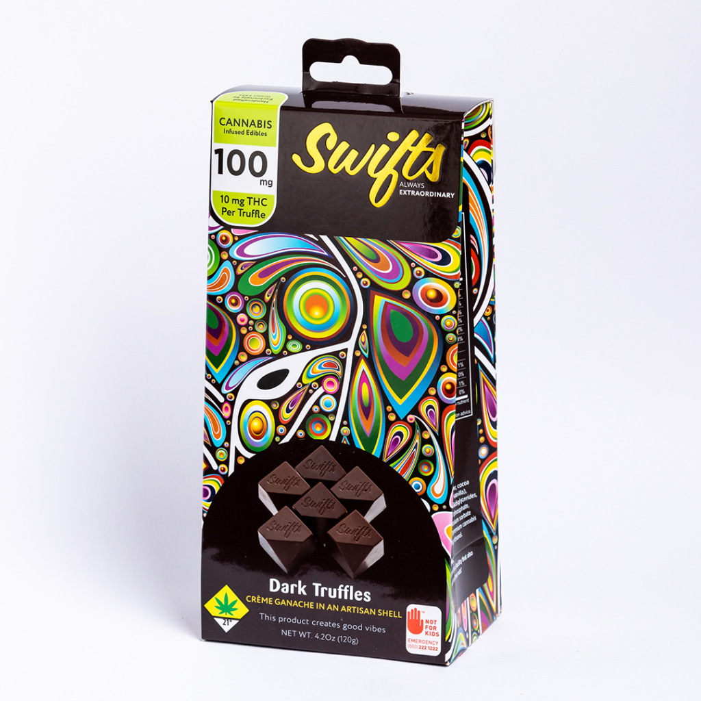 Photograph of product: Dark Chocolate Hybrid 100mg Truffle Edible (Swifts)