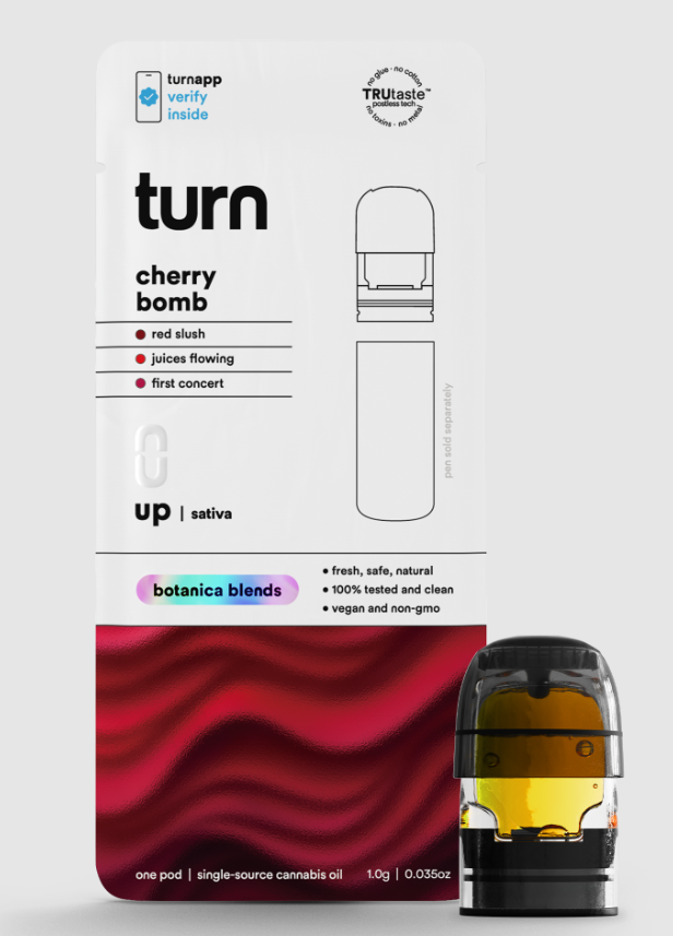 Photograph of product: Turn | Up | Cherry Bomb | Pod | 1g