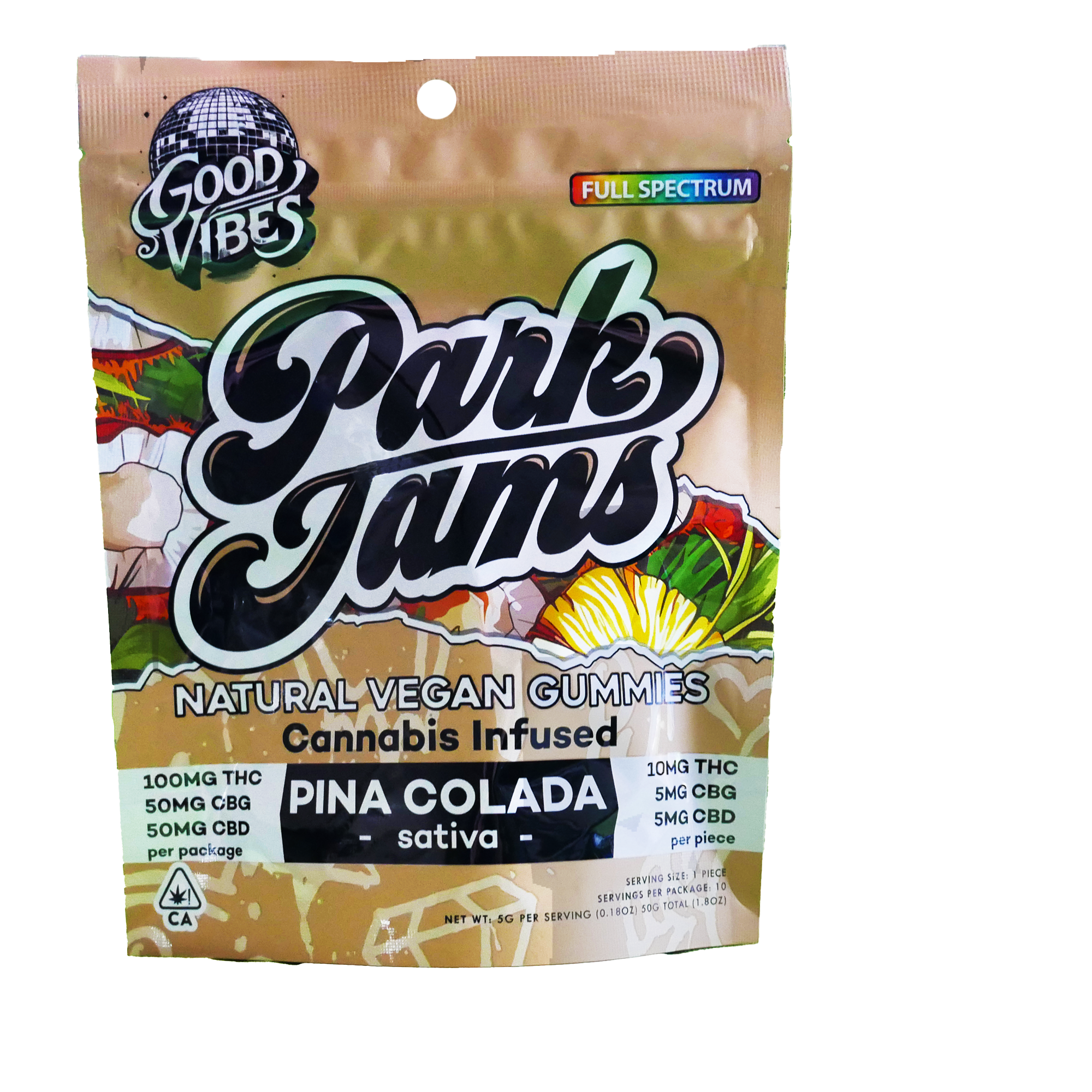 Photograph of product: 2:1:1 PINA COLADA 100MG 10PACK GUMMIES