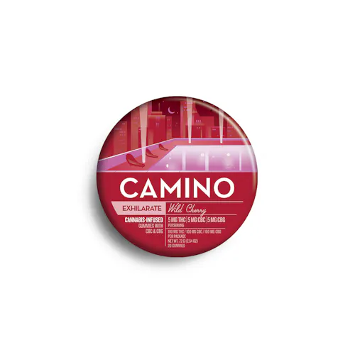 Photograph of product: Camino Exhilarate Wild Cherry 20pk 5mg Gummies