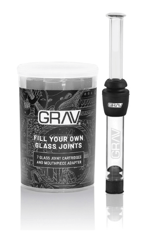 Photograph of product: Grav Glass Joint Cartridges and Mouthpiece Adapter 7pk