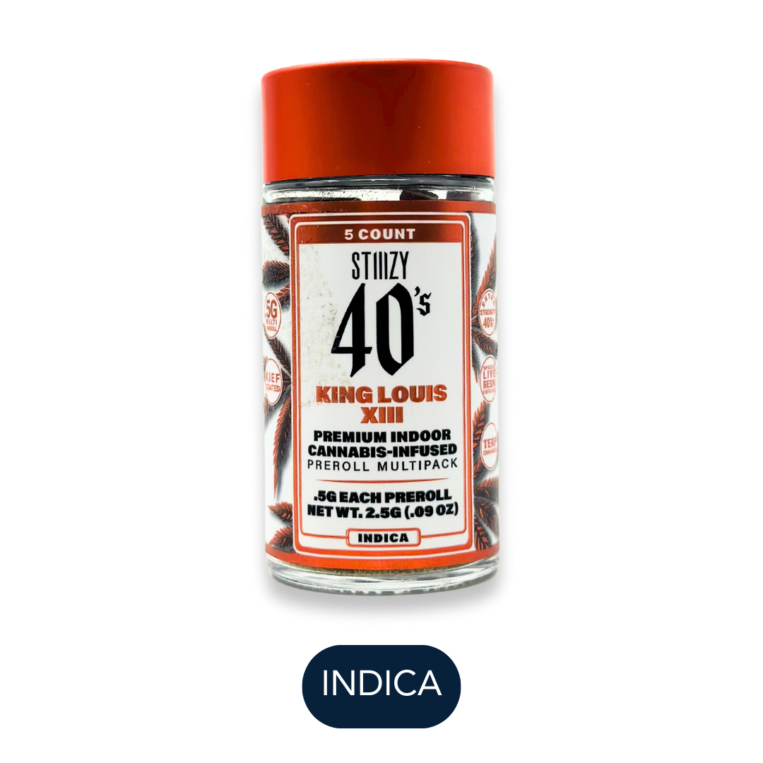 Photograph of product: 40s - King Louis XIII I - Infused Preroll Pack - 5pk - 2.5g