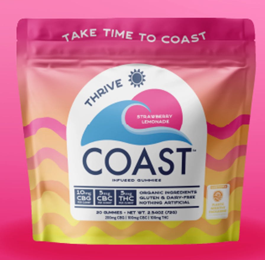 Photograph of product: Strawberry Lemonade Gummy (Thrive) | 2:1:1 CBG:CBC:TH-oui | 100mg | 20pk (H)