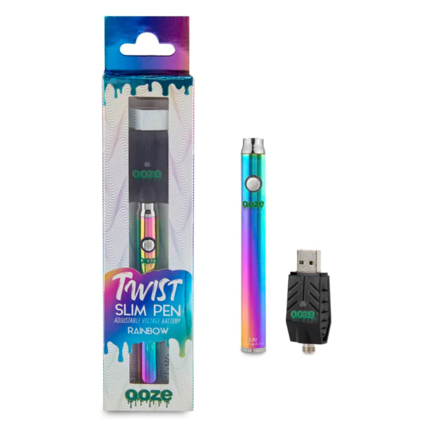Photograph of product: Twist Slim Pen | Adjustable Voltage 510 Battery (Rainbow)