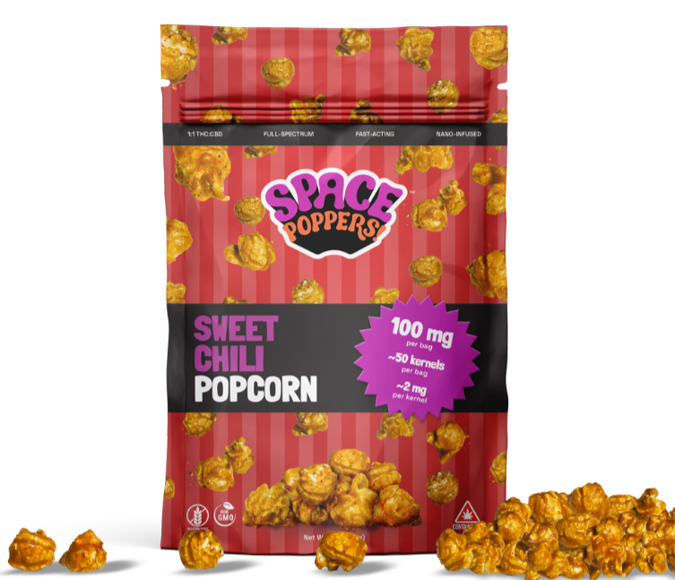 Photograph of product: Sweet Chili | 100mg 1:1 CBD:TH-oui | Popcorn