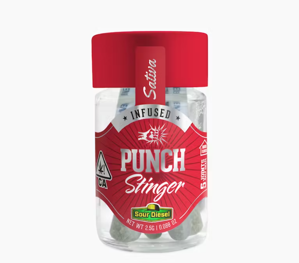Photograph of product: [Punch] Infused Preroll 5 Pack - 2.5g - Sour Diesel (S)