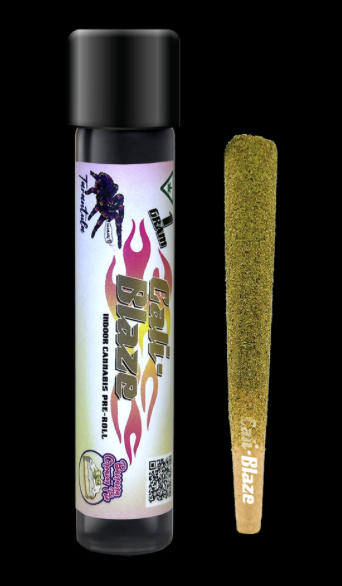 Photograph of product: Cali-Blaze | Tarantula Pre-Roll - 1g - Bubble Gum