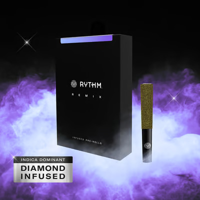 Photograph of product: Rythm REMIX | Infused Preroll | 5pk | Oui'd | Strawberry Shortcake | BDT