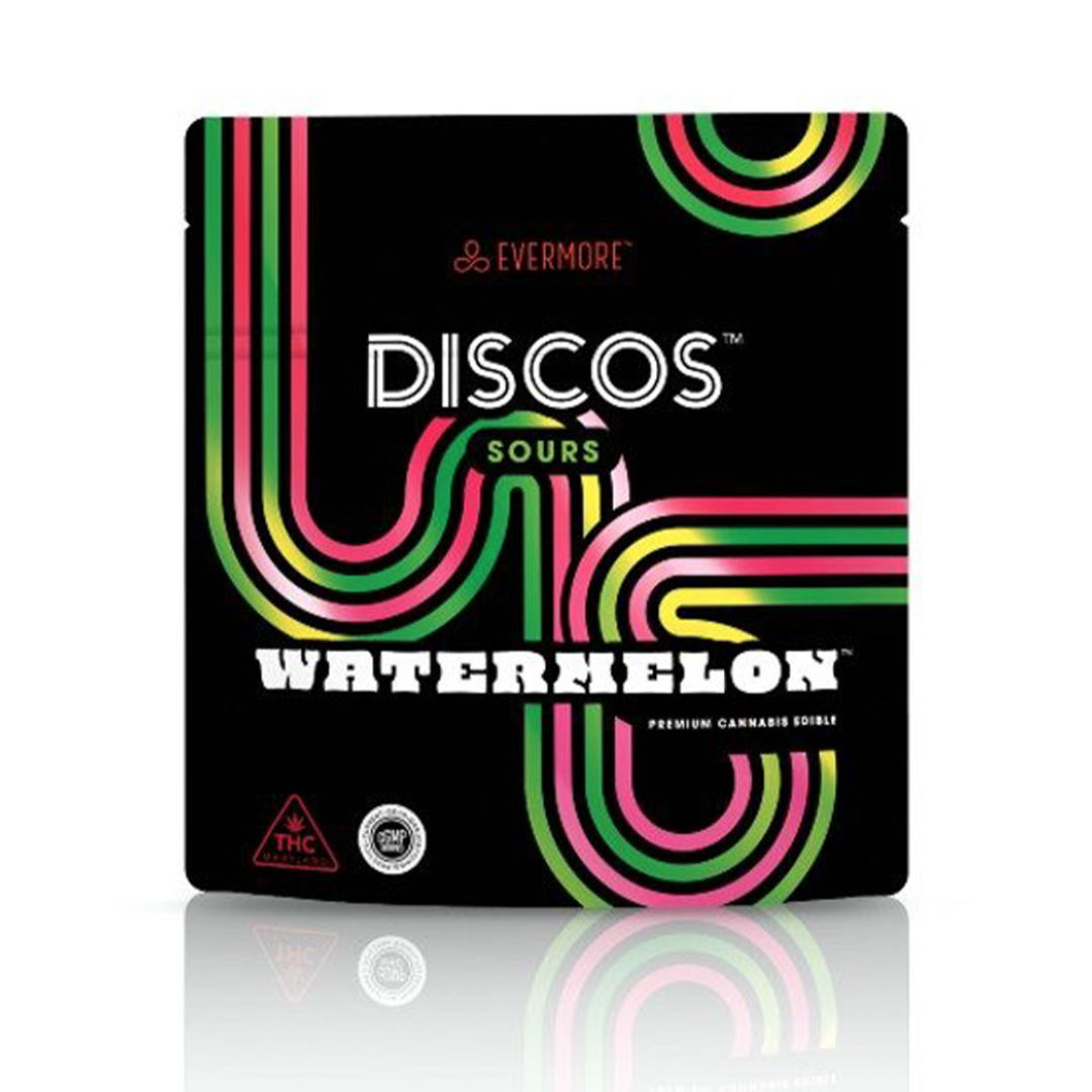 Photograph of Product: Evermore Discos (100mg) 10ct Sour Watermelon