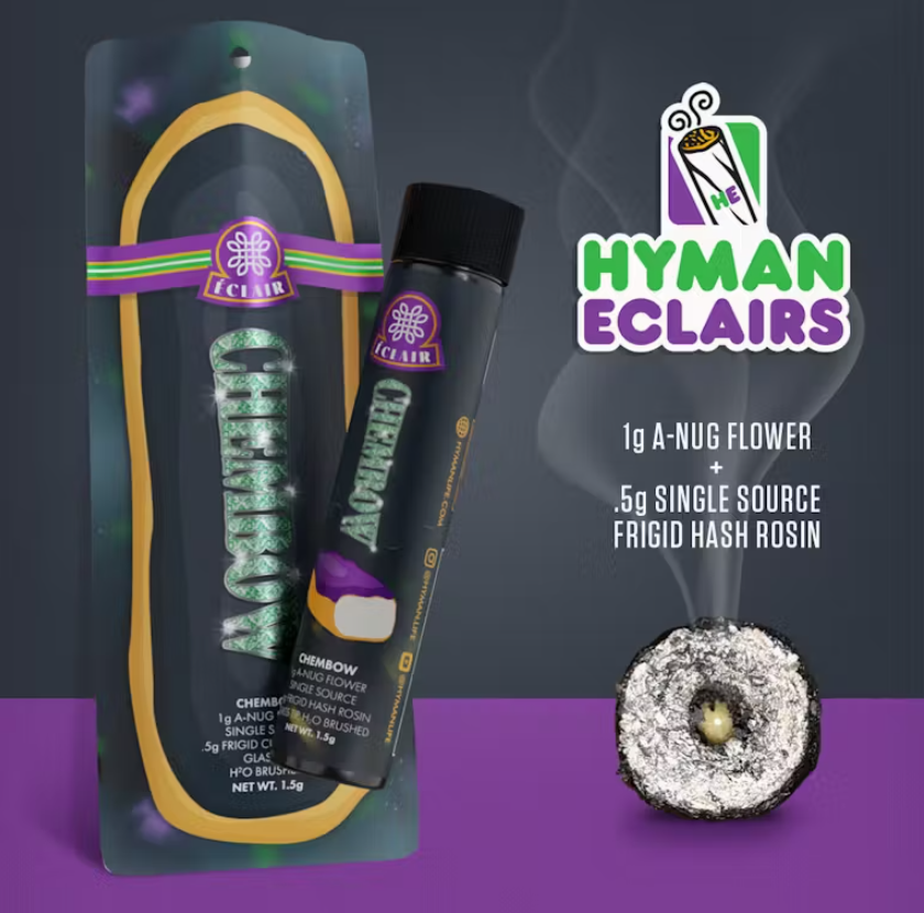 Photograph of product: Hyman Eclair - au chocolat Infused Pre-roll 1.5g - Chembow