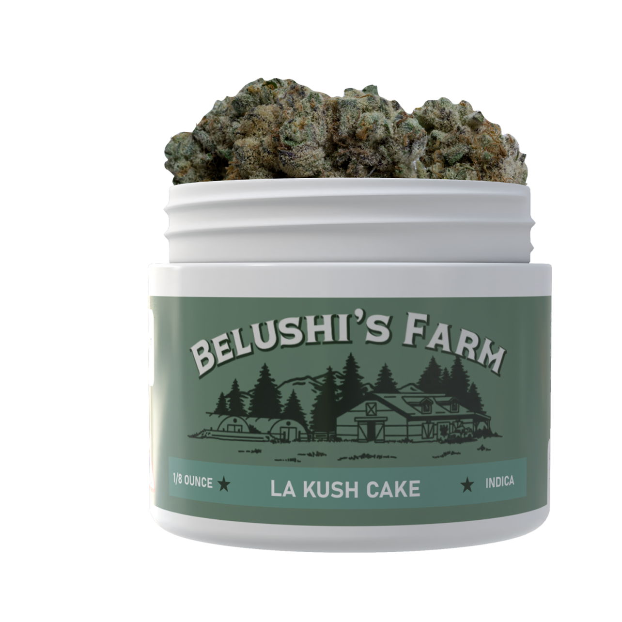 Photograph of product: Premium | LA Kush Cake | Belushi's Farm - 3.5g