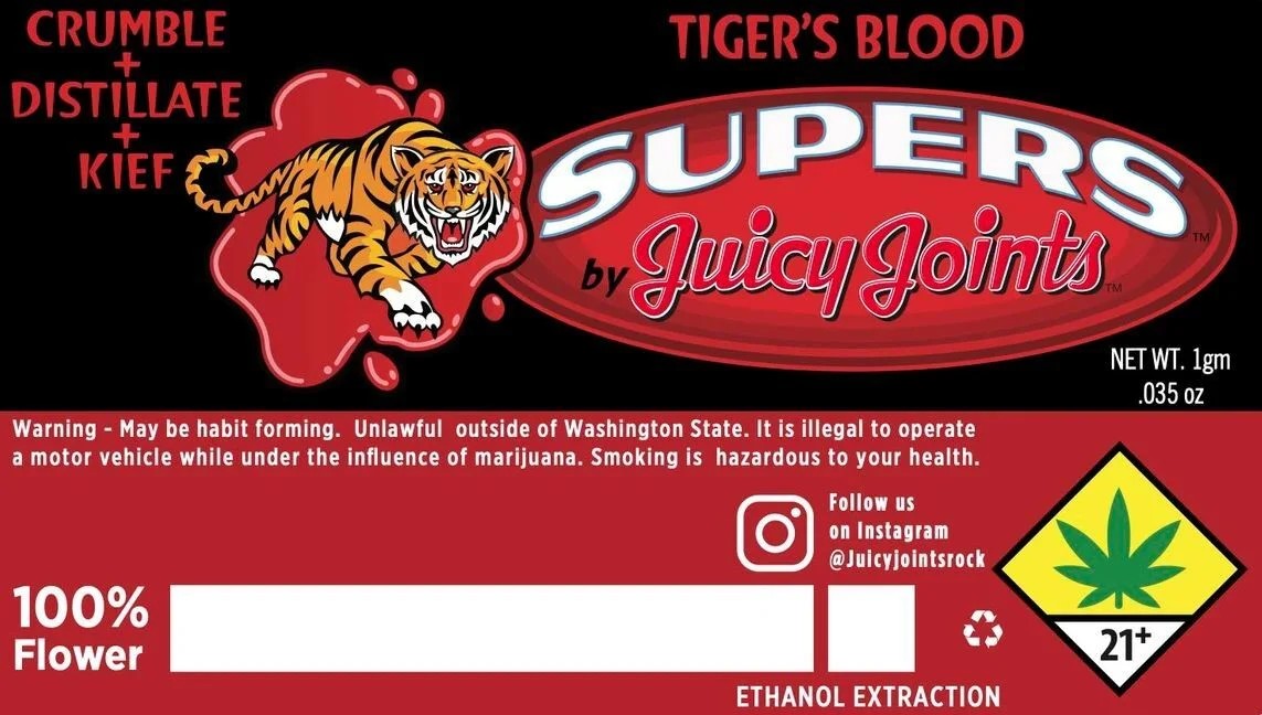 Photograph of product: Tiger's Blood Supers - by Juicy Joints