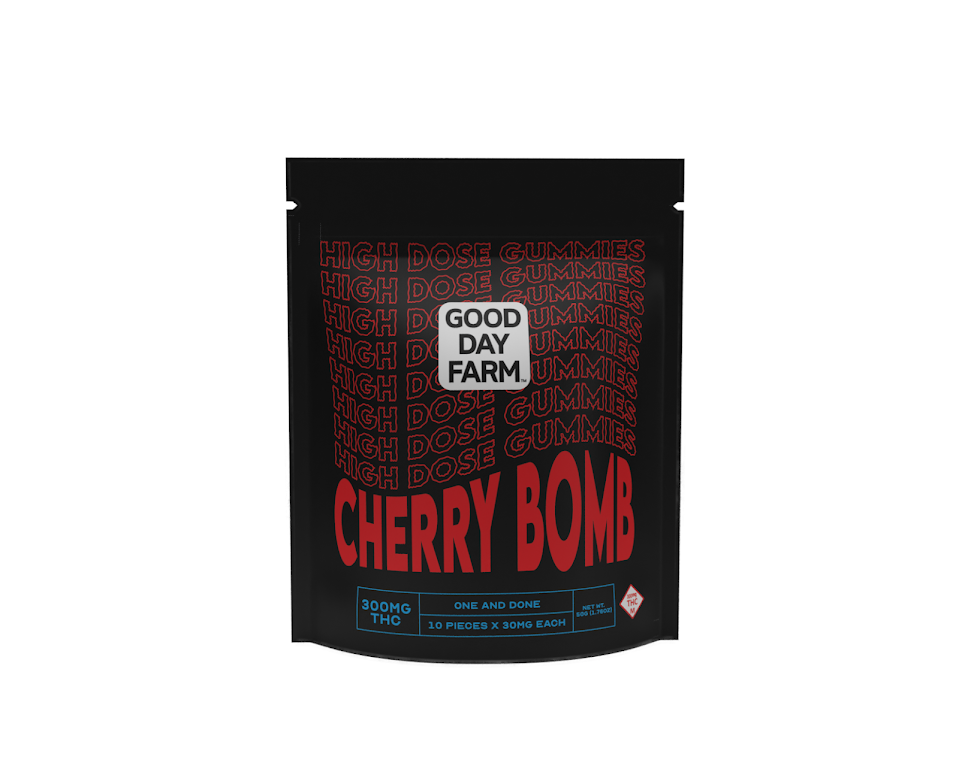 Photograph of product: CHERRY BOMB | HIGH DOSE GUMMY | 10 PACK | 40MG