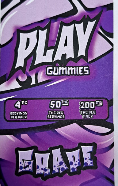 Photograph of product: RK Play | Grape 4x50 Gummies | 200mg (AU)