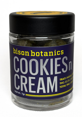 Photograph of Product: Cookies N Cream Flower | Indica Dominant | Bison Botanics - 7g
