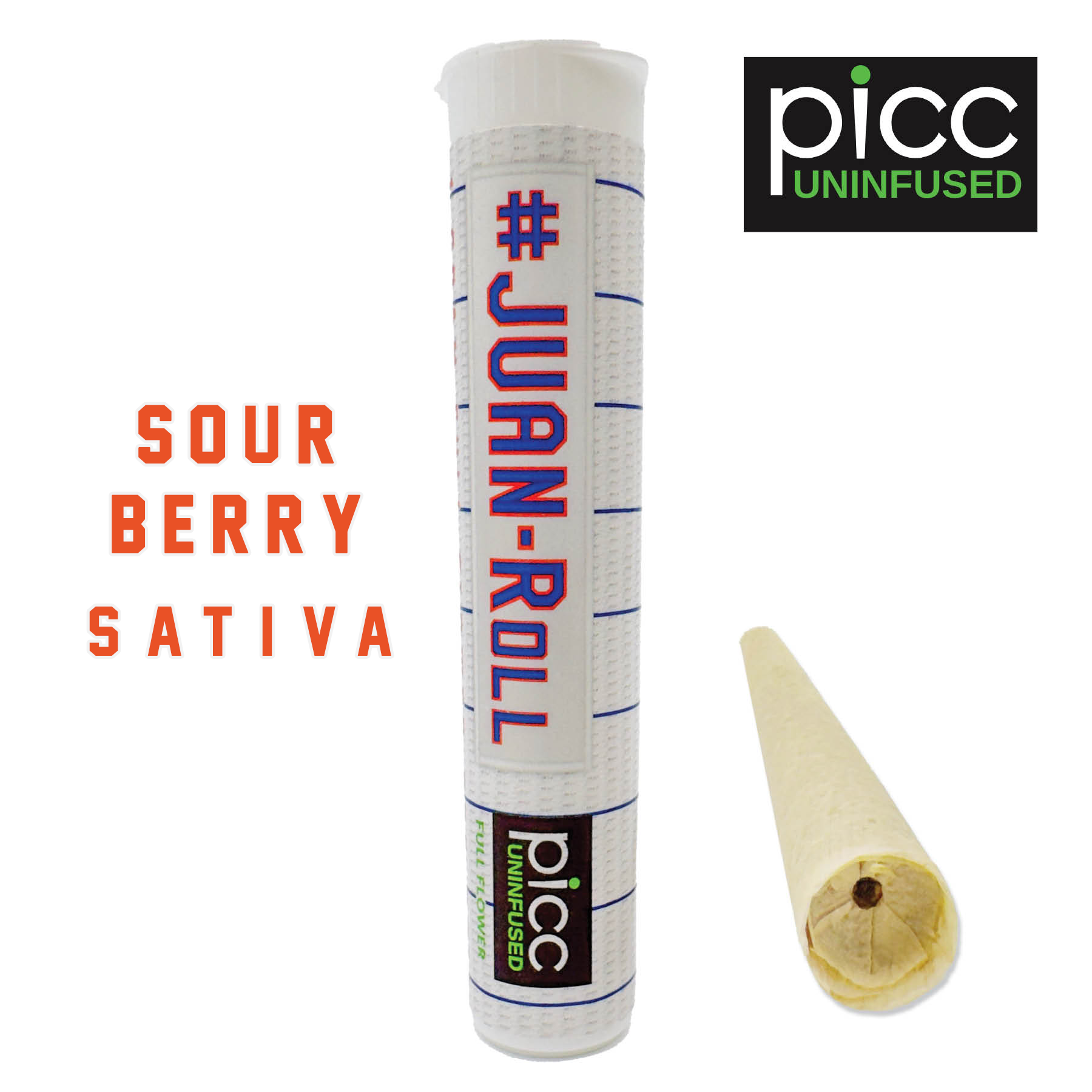 Photograph of product: #JUAN-ROLL | Uninfused Pre-roll | 1G SINGLE | Sour Berry (S)