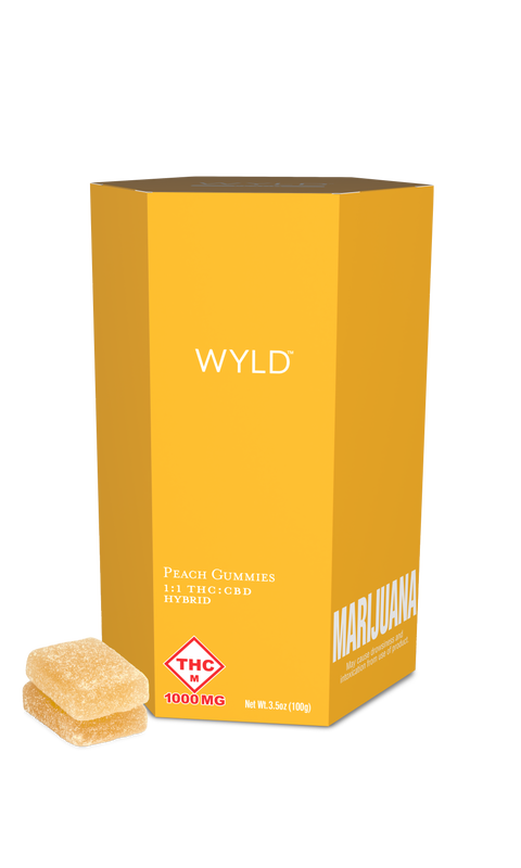 Photograph of product: 1000mg Gummies | Peach 1:1 TH-oui:CBD