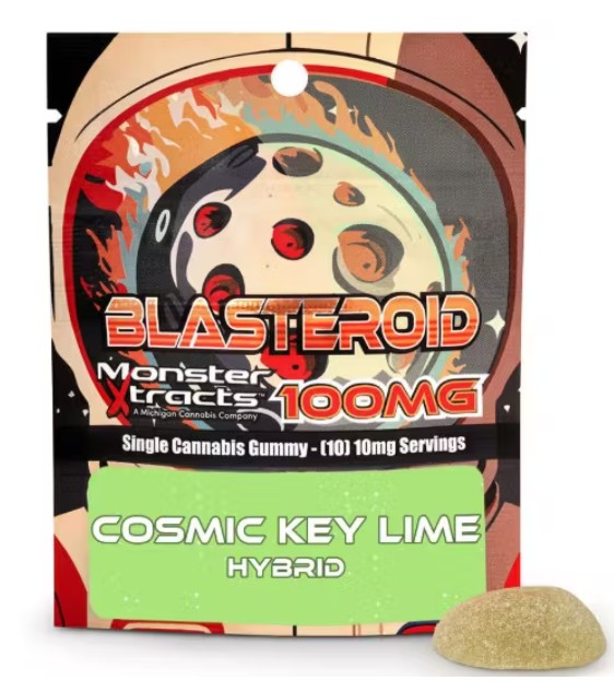 Photograph of product: Gummies - Blasteriod - (100mg) - Cosmic Key Lime - (Hybrid)