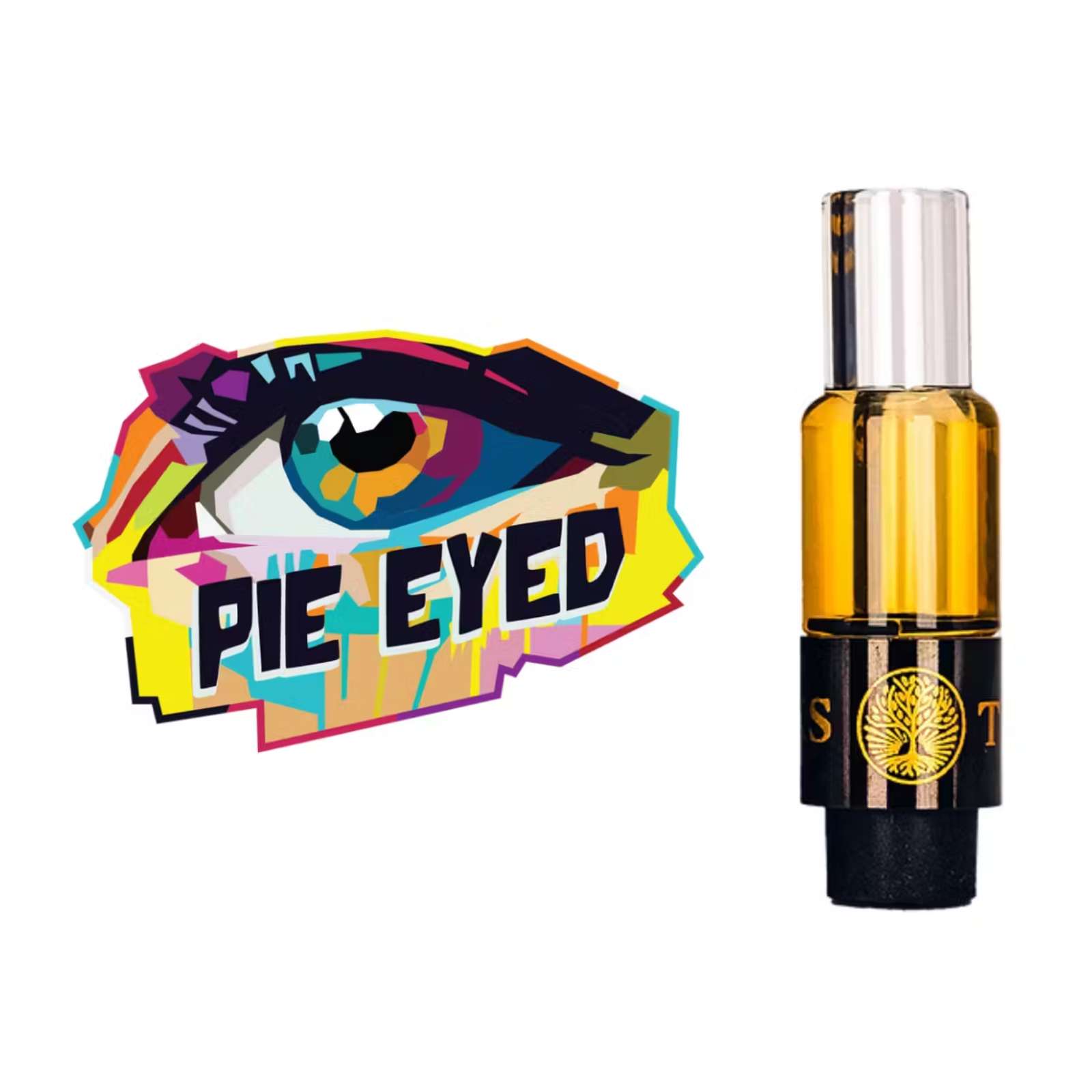 Photograph of product: Pie Eyed (0.5g Live Rosin Vape Cart)