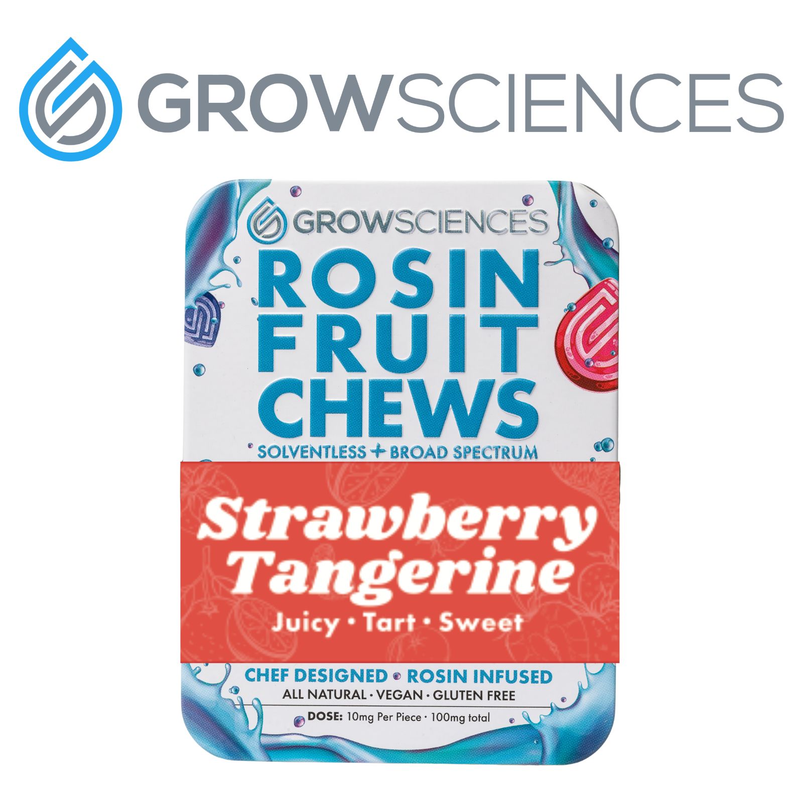 Photograph of product: GS Rosin Fruit Chew 100mg | Strawberry Tangerine
