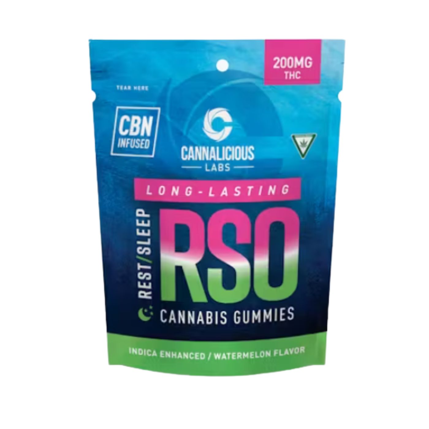 Photograph of product: Cannalicious - RSO Rest Watermelon Gummy 200mg