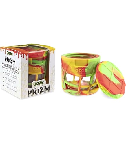Photograph of product: Ooze Prizm Silicone Stash Jar - Rasta