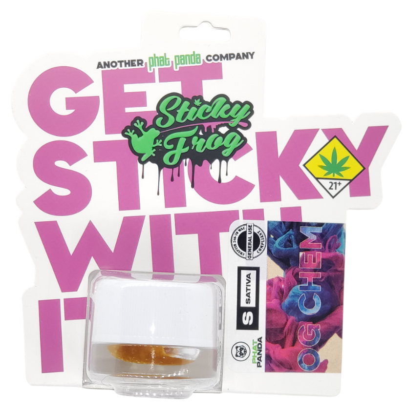 Photograph of product: Sticky Frog CON OG Chem Hydrocarbon Extract Sugar 1g
