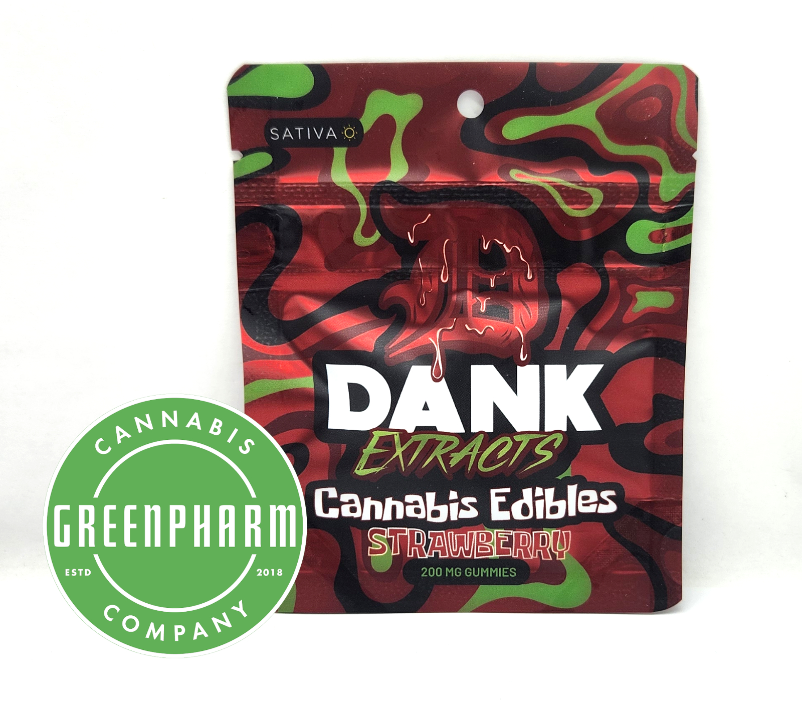 Photograph of product: Edible | Dank Extracts | Strawberry Gummies | 200mg