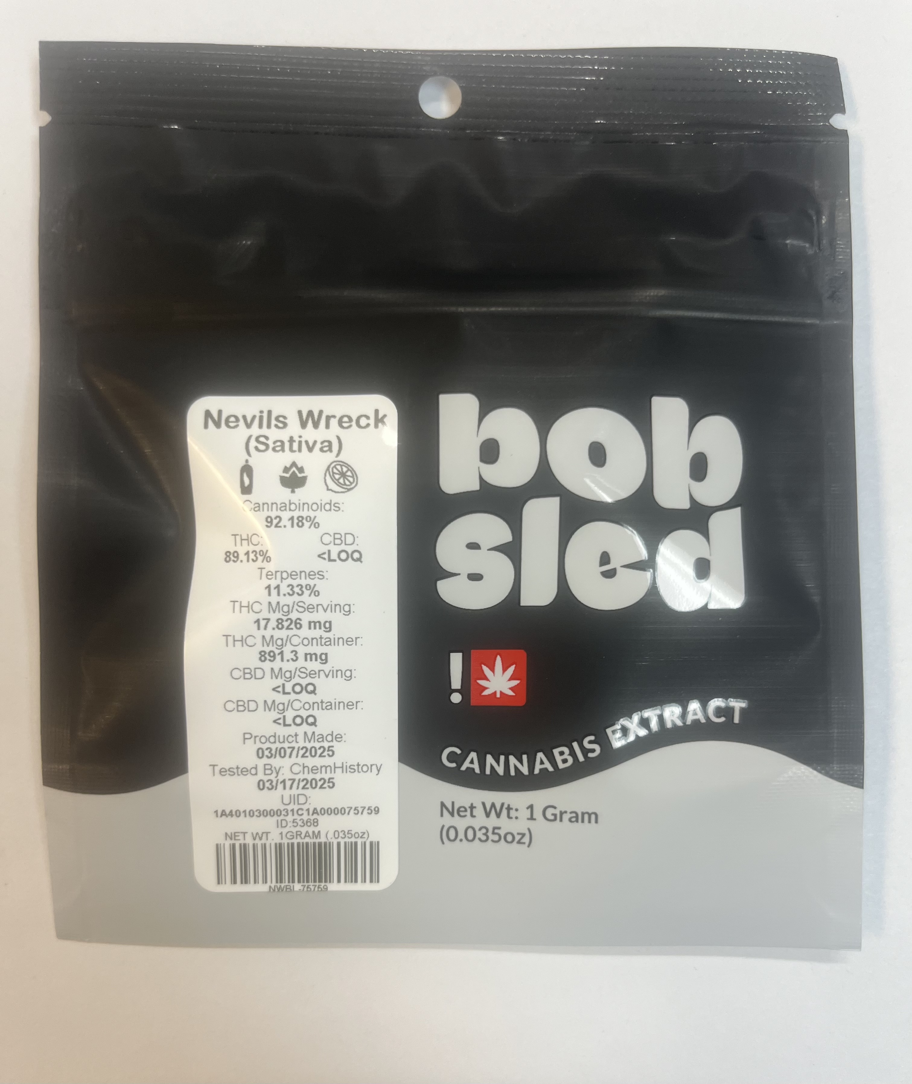 Photograph of product: Nevils Wreck Black Line Cart - Bobsled