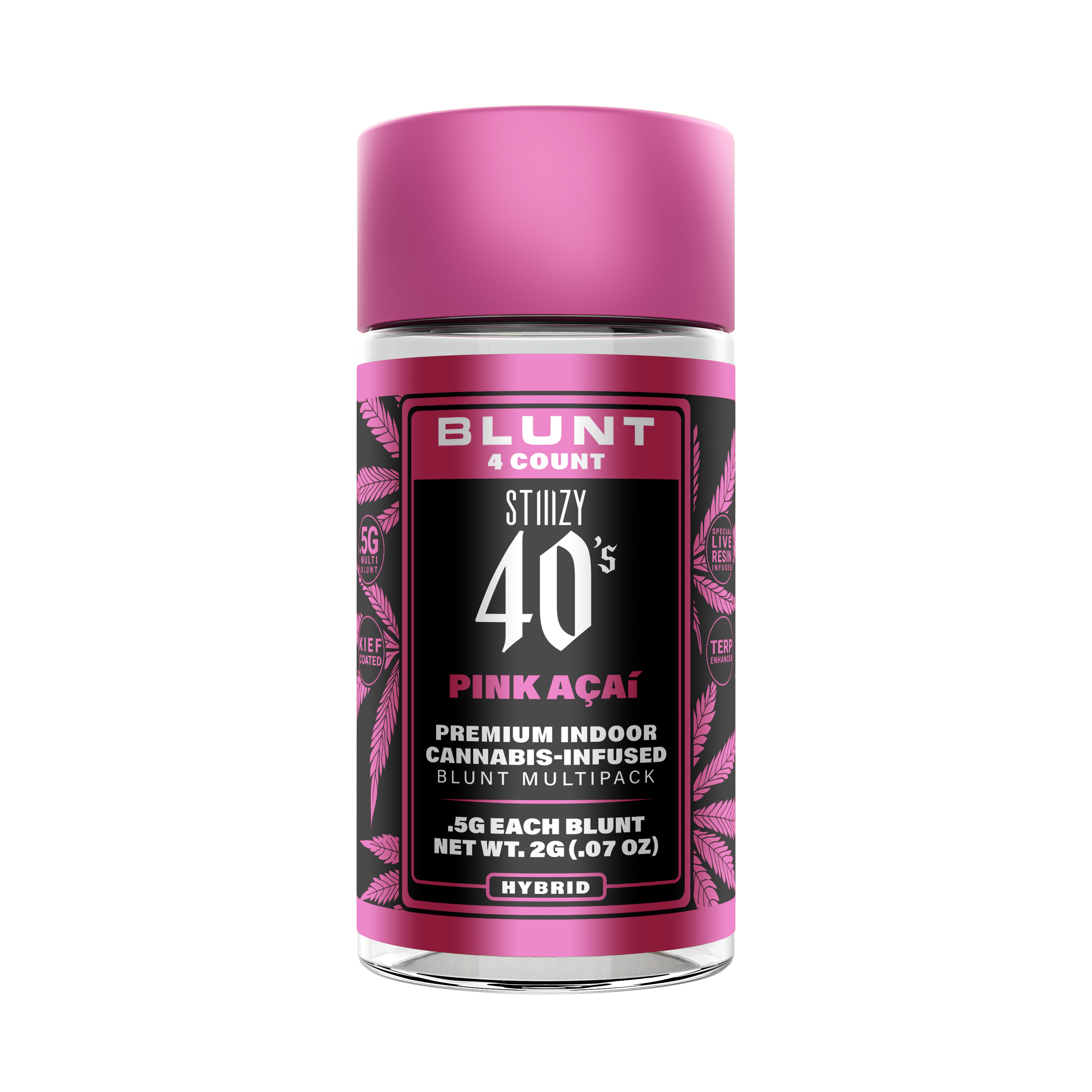 Photograph of product: STIIIZY 40's Strawnana Infused Blunts 4pk 2g