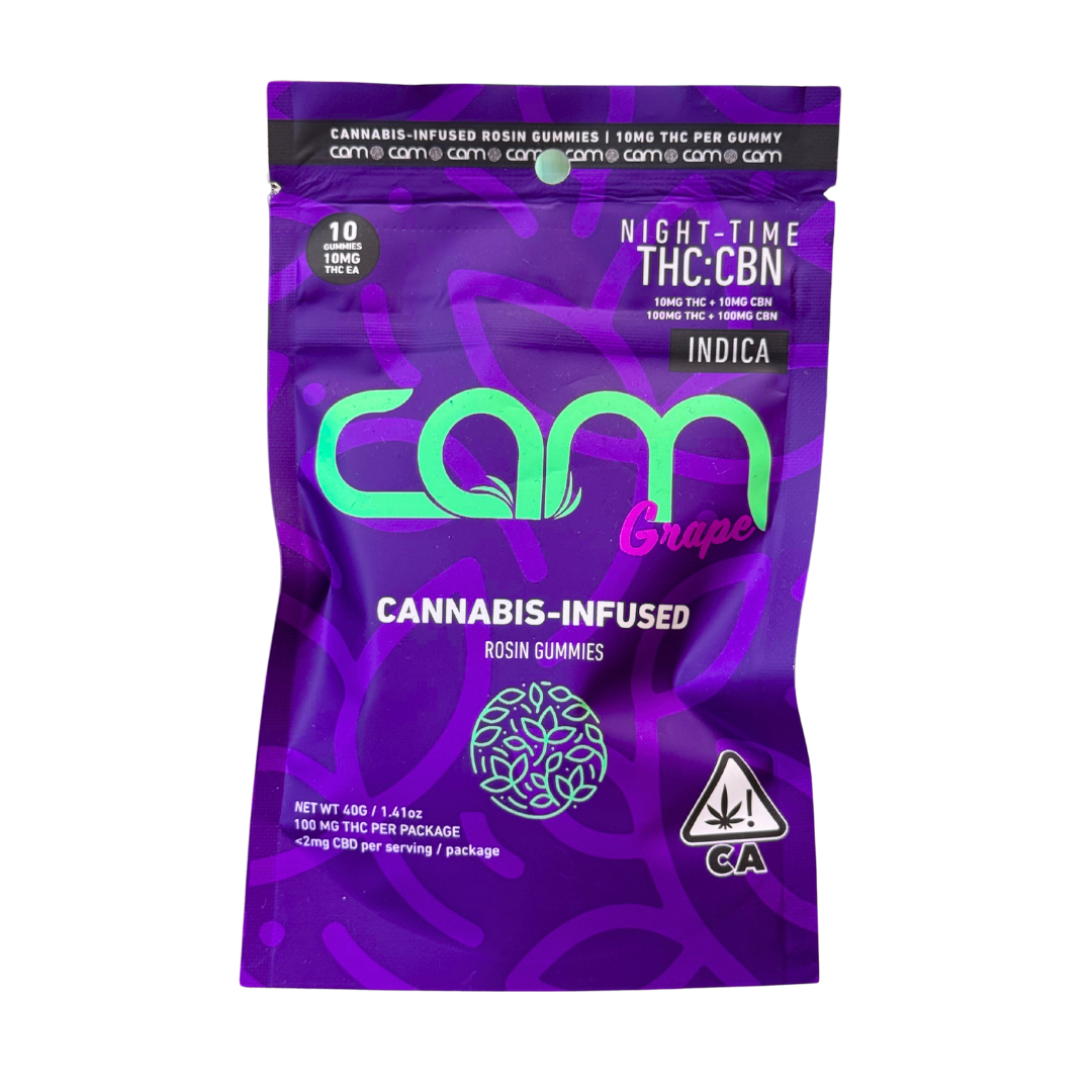 Photograph of product: GRAPE ROSIN GUMMIES (1:1 TH-oui:CBN)