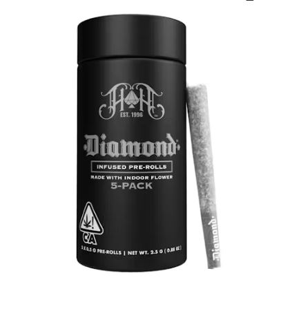 Photograph of product: Heavy Hitters x Cam Kush Mints .5g Infused Preroll 5pk