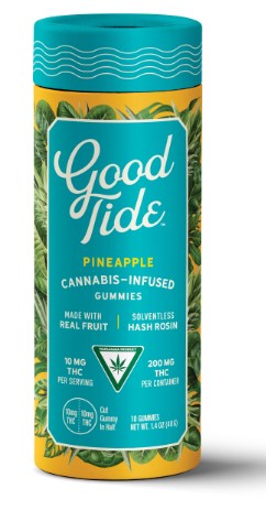 Photograph of product: WY | HC* Good Tide Pineapple Sativa Hash Rosin Gummies | 200mg (AU)