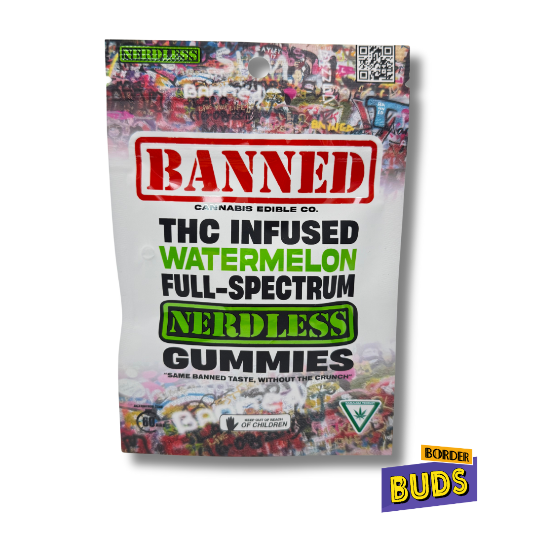 Photograph of product: Watermelon | Banned | 200mg | Nerdless Gummies