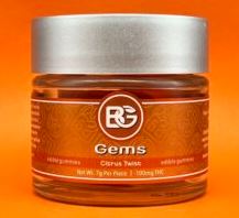 Photograph of product: Gummy Citrus Twist Gems 5pk | 100mg