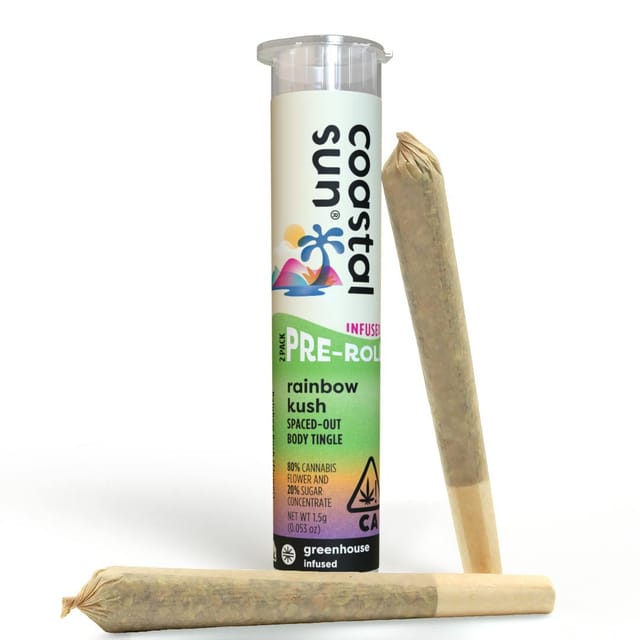 Photograph of product: Rainbow Kush | 0.75g 2pk Infused Prerolls - 