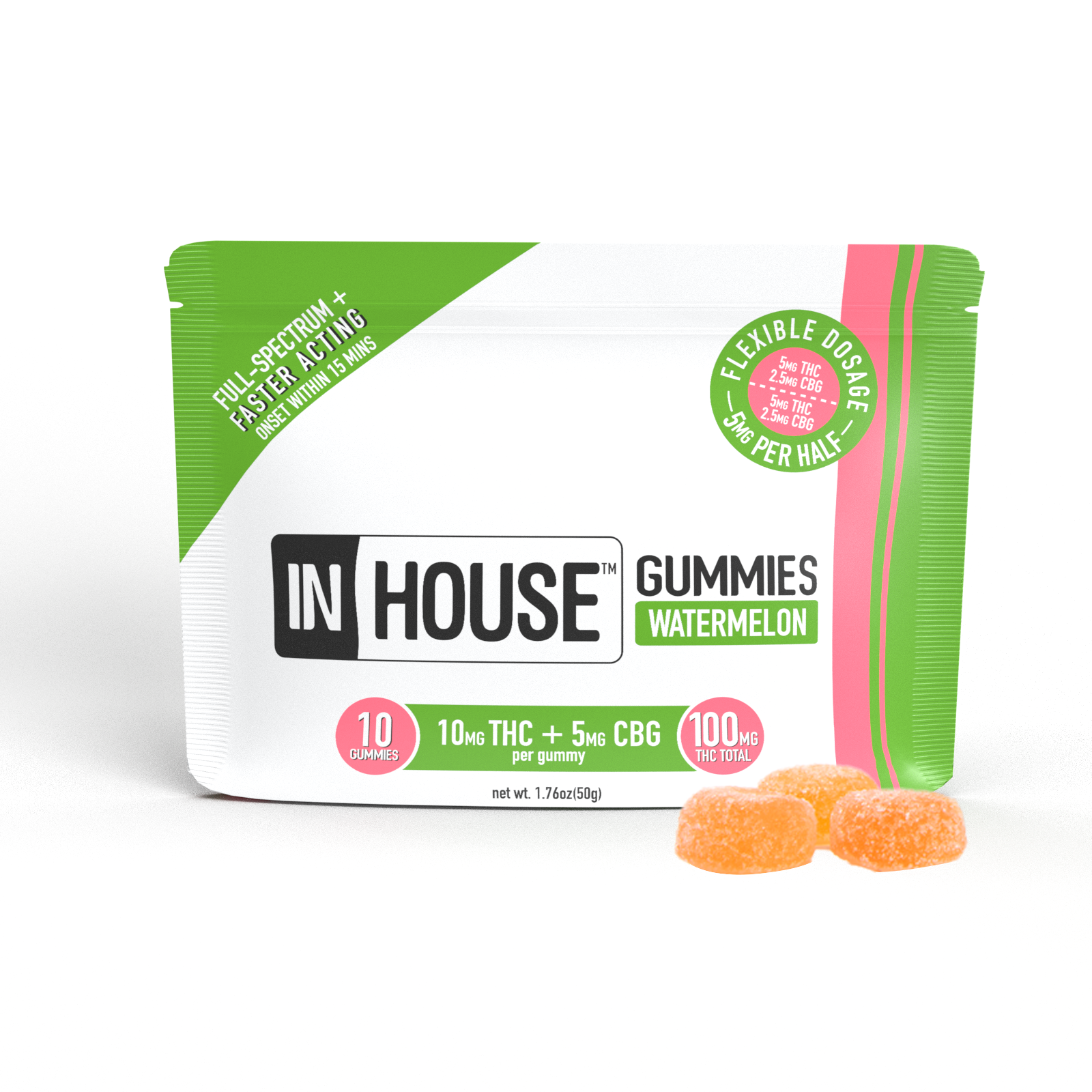 Photograph of product: Gummy Watermelon [10pk] | 100mg