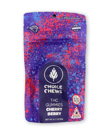 Photograph of product: Cherry Berry Oui'd | Gummies | 20pk | 100mg | Choice Chews