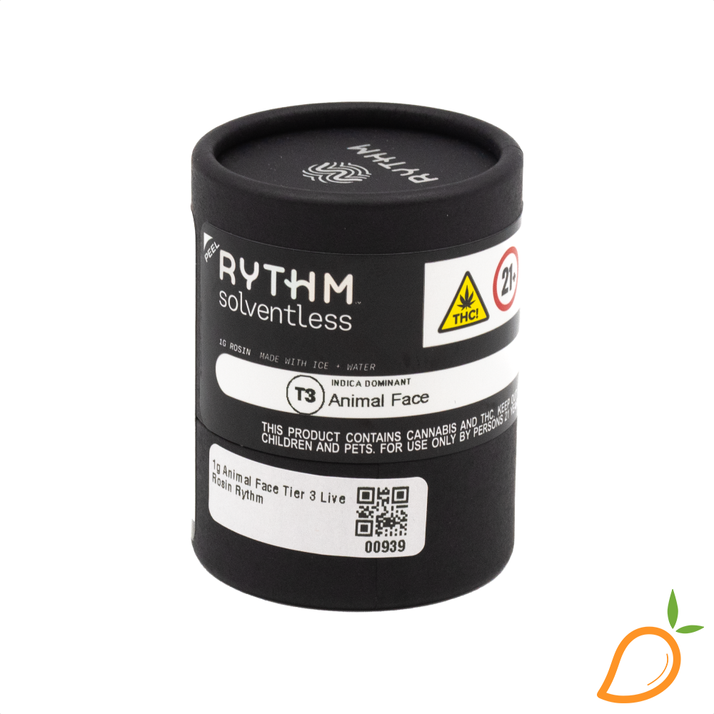 Photograph of product: 1g Animal Face Tier 3 Live Rosin Rythm